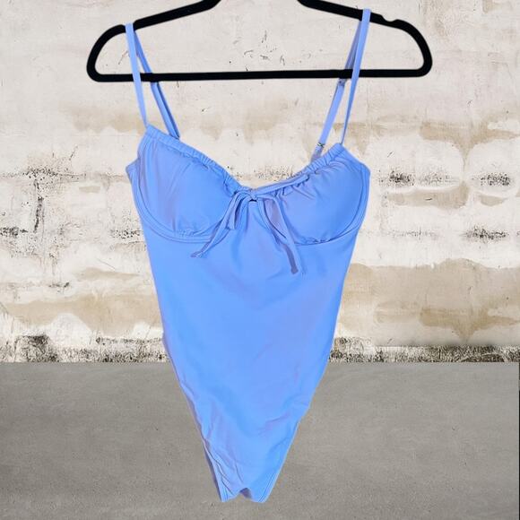 Wild Fable NWT Women's Underwire High Leg Extra Cheeky One Piece Swimsuit Small - Picture 3 of 7